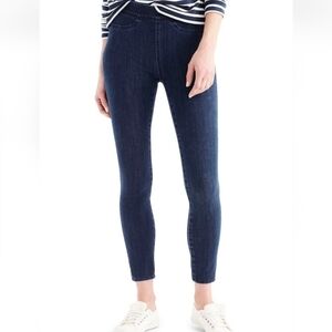 J Crew Stretch Dark Wash Toothpick pull on waist jeans size 30